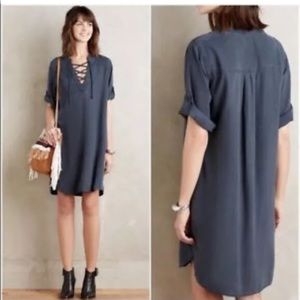 Anthropologie Lace Up Dress